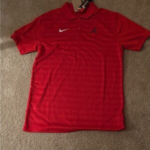 NWT Nike dri fit polo, red, mens S, 2 button top, Atlanta  Braves, $75, MLB logo